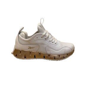 Reebok Women’s White & Gold Mesh Ortholite Footbed Running Shoes Size 7.5